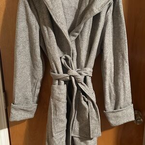 Gray Women's Trench Wrap Jacket